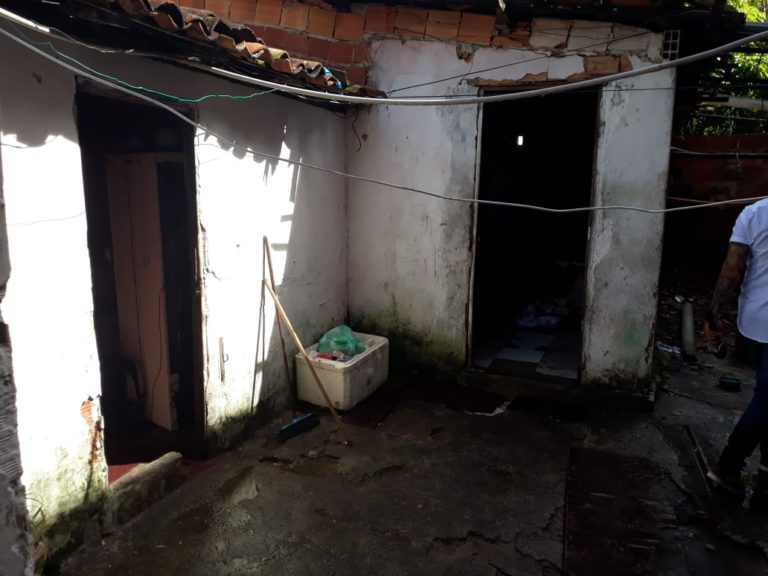 Casa onde J.S.S morava sozinho. Foto: Dinaldo dos Santos/Aratu Online