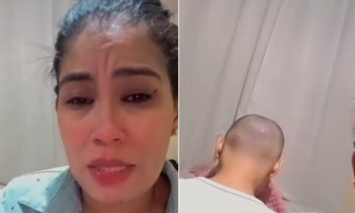 corte de cabelo e banho de fezes