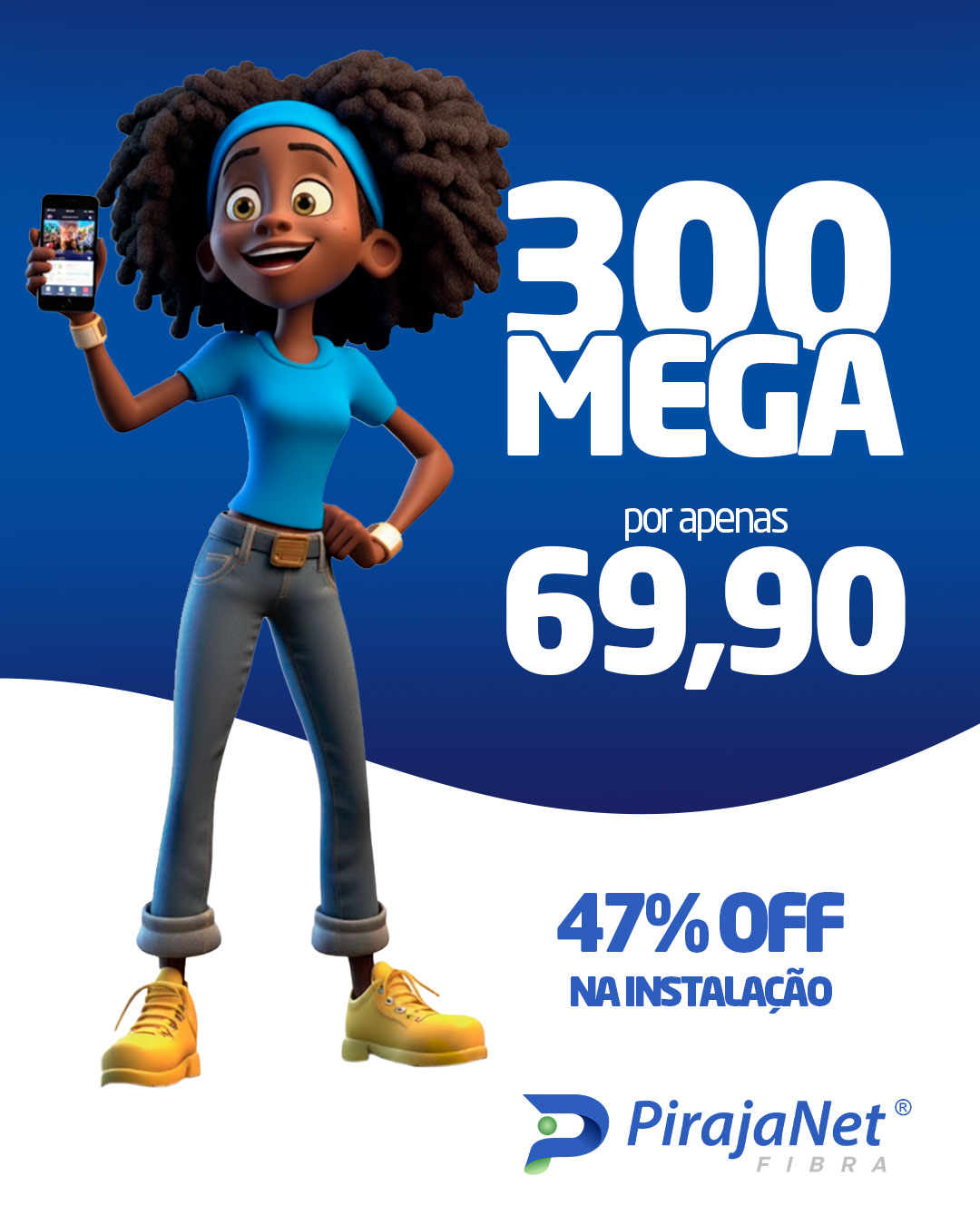 300 MEGA de Internet Fibra com Alta Estabilidade