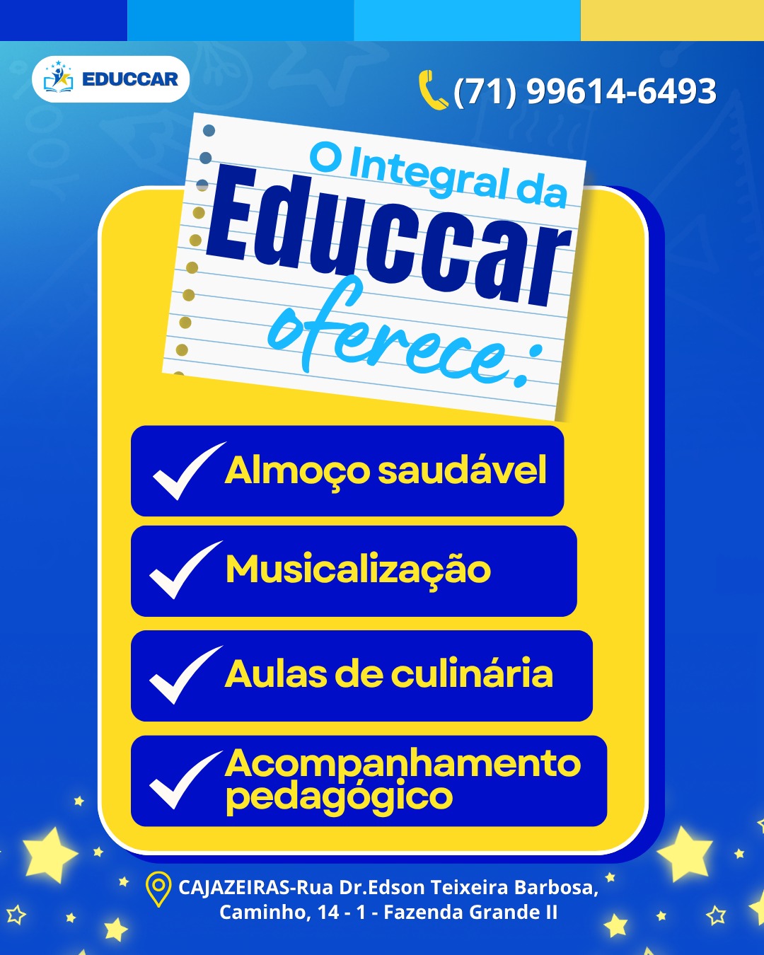 Colégio Educar – Educação infantil ao Ensino Médio
